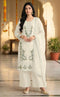 Off White Chiffon Salwar Suit - Front View | Samyak Fashion