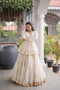 Off White Cora Cotton Lehenga Choli - Front View | Samyak Fashion