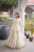Off White Cora Cotton Lehenga Choli - Close-up View | Samyak Fashion