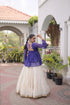Off White Kora Cotton Lehenga Choli - Back View | Samyak Fashion