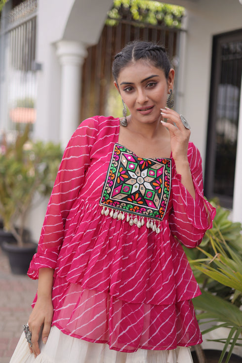 Off White Kora Cotton Lehenga Choli - Side View | Samyak Fashion