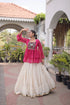Off White Kora Cotton Lehenga Choli - Detail View | Samyak Fashion