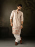 Off White Rayon Mens Kurta With Payjama - Front View | Samyak Fashion