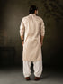 Off White Rayon Mens Kurta With Payjama - Back View | Samyak Fashion