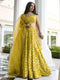 Olive Georgette Lehenga Choli - Front View | Samyak Fashion
