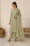 Olive Green Cotton Salwar Suit - Front View | Samyak Fashion