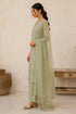 Olive Green Cotton Salwar Suit - Back View | Samyak Fashion