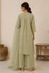 Olive Green Cotton Salwar Suit - Side View | Samyak Fashion