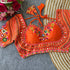 Orange Heavy Italian Silk Blouse - Side View | Samyak Fashion