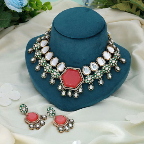 Orange Necklace - Front View | Samyak Fashion