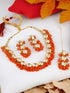 Orange Necklace Set - Side View | Samyak Fashion