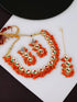 Orange Necklace Set - Detail View | Samyak Fashion