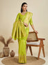 Parrot Green Soft Kanjivaram Silk Traditional Function Wear Soft Kanjivaram Silk Saree Collection With Blouse - Back View | Samyak Fashion