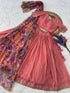 Peach Cosmos Silk Lehenga Choli - Close-up View | Samyak Fashion