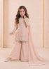 Peach Heavy Fox Georgette Kid's Salwar Suit - Side View | Samyak Fashion