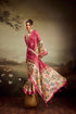 Peach Jacquard Elegant Party Wear Saree Collection With Blouse - Back View | Samyak Fashion