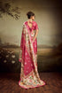 Peach Jacquard Elegant Party Wear Saree Collection With Blouse - Detail View | Samyak Fashion
