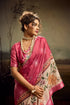 Peach Jacquard Elegant Party Wear Saree Collection With Blouse - Close-up View | Samyak Fashion