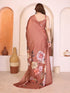 Peach Manipuri Silk Elegant Party Wear Saree Collection With Blouse - Detail View | Samyak Fashion