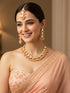 Peach Necklace Set - Back View | Samyak Fashion