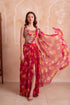Pink Chiffon Arty Lehenga Choli - Front View | Samyak Fashion