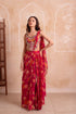 Pink Chiffon Arty Lehenga Choli - Back View | Samyak Fashion