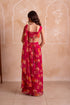 Pink Chiffon Arty Lehenga Choli - Side View | Samyak Fashion