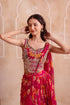 Pink Chiffon Arty Lehenga Choli - Detail View | Samyak Fashion