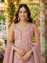 Pink Chiffon Salwar Suits - Back View | Samyak Fashion