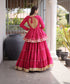 Pink Cora Cotton Lehenga Choli - Full View | Samyak Fashion