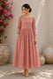 Pink Cotton Gown - Front View | Samyak Fashion