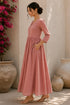 Pink Cotton Gown - Back View | Samyak Fashion