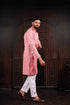Pink Cotton Mens Kurta With Payjama - Detail View | Samyak Fashion