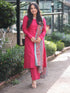 Pink Cotton Salwar Suits - Detail View | Samyak Fashion