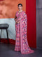 Pink Crepe Elegant Party Wear Saree Collection With Blouse - Front View | Samyak Fashion