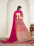 Pink Faux Georgette Lehenga Choli - Back View | Samyak Fashion