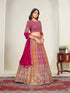 Pink Faux Georgette Lehenga Choli - Close-up View | Samyak Fashion