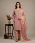 Pink Fendy Silk Elegant Salwar Suit - Back View | Samyak Fashion