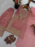 Pink Fendy Silk Elegant Salwar Suit - Detail View | Samyak Fashion