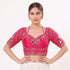 Pink Heavy Italian Silk Blouse - Front View | Samyak Fashion