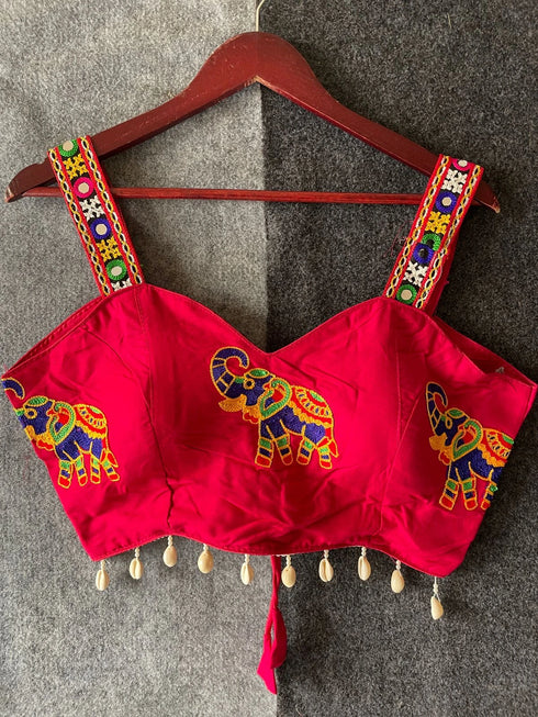 Pink Heavy Magic Cotton Blouse - Side View | Samyak Fashion