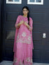 Pink Heavy Star Georgette Silk Salwar Suit - Back View | Samyak Fashion