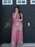 Pink Heavy Star Georgette Silk Salwar Suit - Side View | Samyak Fashion