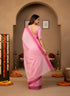 Pink Manipuri Kalam Silk Elegant Party Wear Saree Collection With Blouse - Detail View | Samyak Fashion
