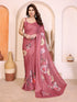 Pink Manipuri Silk Elegant Party Wear Saree Collection With Blouse - Back View | Samyak Fashion