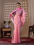 Pink Monsoon Georgette Silk Party Wear Saree With Blouse - Back View | Samyak Fashion