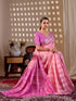 Pink Monsoon Georgette Silk Party Wear Saree With Blouse - Close-up View | Samyak Fashion
