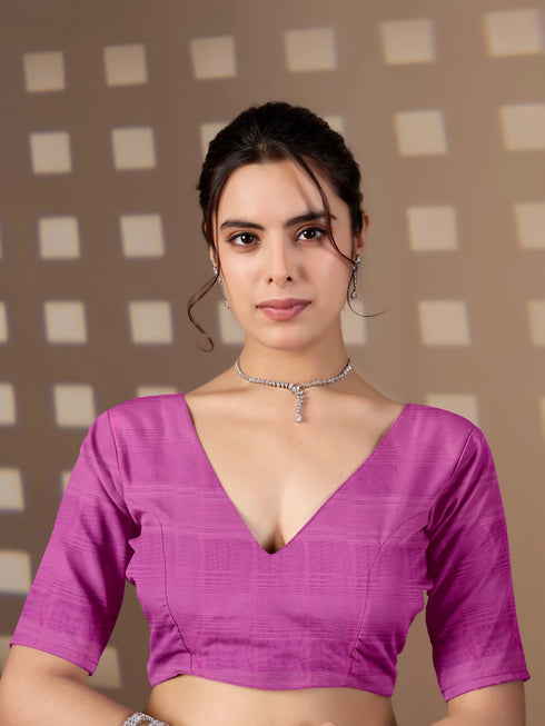 Pink Monsoon Georgette Silk Party Wear Saree With Blouse - Front View | Samyak Fashion