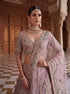 Pink Net Lehenga Choli Peacock Thread,jari,dori Embroidery,diamond Work - Detail View | Samyak Fashion