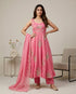 Pink Pure Fendy Silk Elegant Salwar Suit - Back View | Samyak Fashion